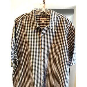 Carhart mens shirt  size 2XL  relaxed fit cotton  check short sleeves